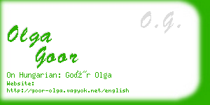 olga goor business card